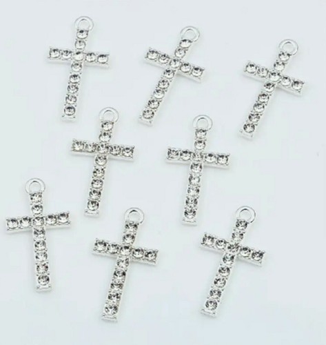 Silver cross diamante - silver,