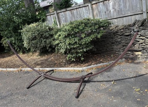 Brown metal hammock frame only - hammock,