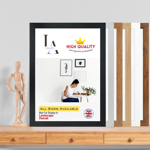 Black picture photo frames oak - picture,