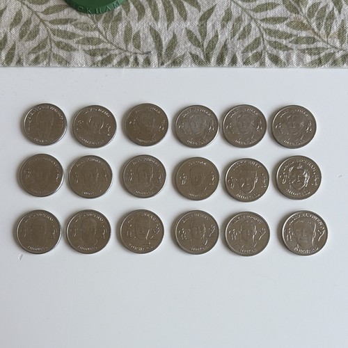 British 10p 1 coins - 10p, &
