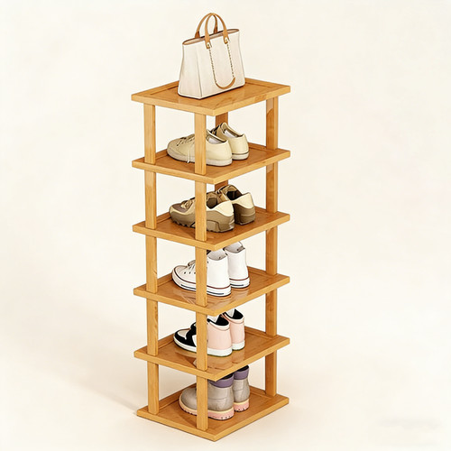 Tier bamboo shoe storage - bamboo,