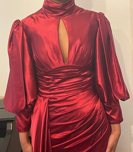 Dark red evening dress - dark,