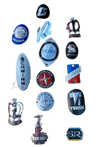 Lot vtg bicycle head badges - vtg,