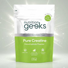Nutrition geeks Pure Creatine Monohydrate Powder 315g 90 Servings Vegan