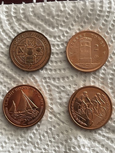 Isle man two pence coins - of,