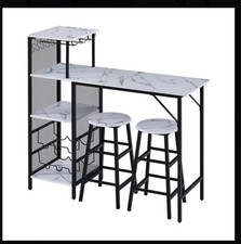3Pcs Bar Table and Stools Set
