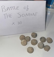 10 WW1 Shrapnel Balls from the SOMME