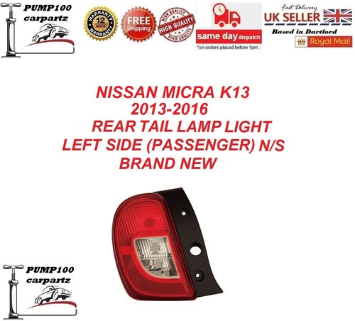 Rear lamp for nissan - nissan, micra