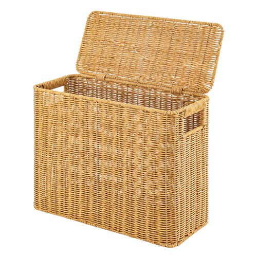 Slim tall woven storage basket - slim,