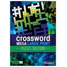 Mega Large Print Modern Crossword  - Easy & Medium Activity Puzzles