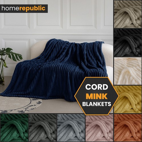 Cord throw blanket ribbed - blanket,