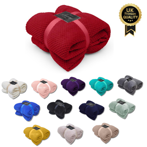 Popcorn waffle luxury blanket - popcorn,