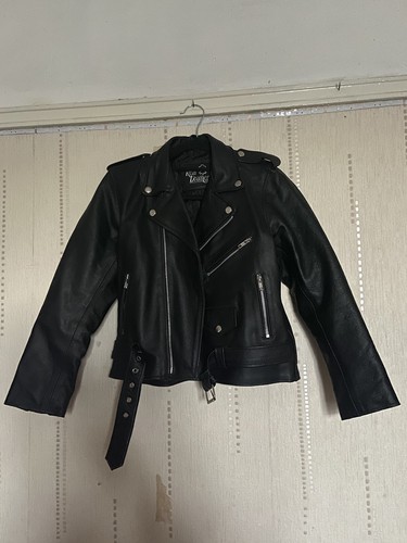 Real leather biker jacket - biker,