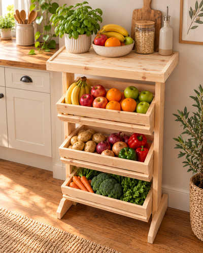 Wooden fruit veg - &, storage
