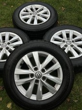 4 x GENUINE 16" VW TRANSPORTER T6 T5 T32 T30 HIGHLINE ALLOYS WHEELS TYRES