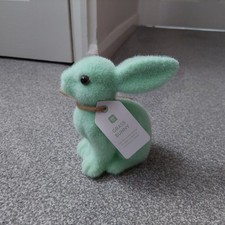 Mint Green Grass Bunny Decoration, Spring Easter Rabbit Ornament Fuzzy Cute