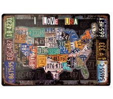 RETRO METAL WALL SIGN TIN
