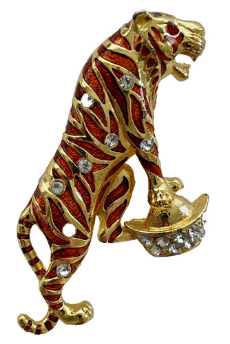 Rare siam gab tiger - gab, brooch