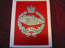 1 RTR TANK REGIMENT BADGE TRANSFER FOR DAIMLER FERRET SARACEN ARMOURED CAR ETC