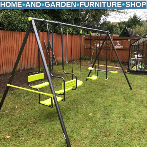 Metal garden swing set - metal,