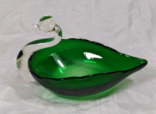 Vintage green art glass - green,