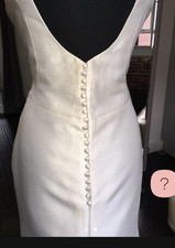 ivory satin wedding dress with