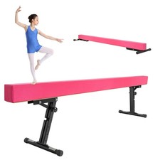 Gymnastics Beam with 5 heights Adjustable 8ft Balance Beam Home Gym Equipmen