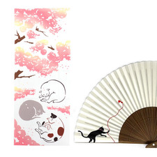 Japanese Tenugui & Folding Fan