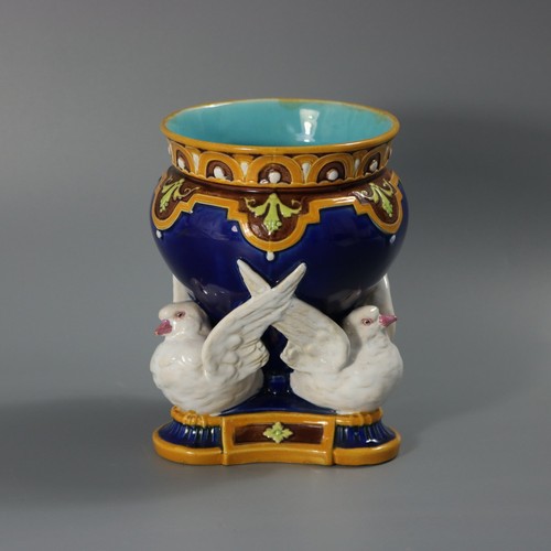 Minton majolica fantail pigeon - minton,