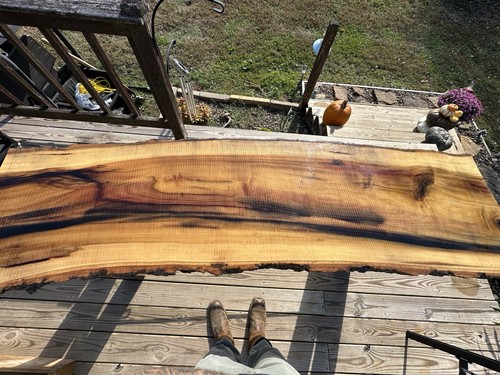 Live edge wood slab table - live,