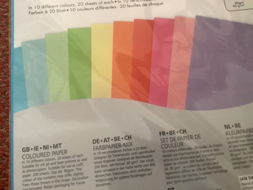 200 sheets gsm - gsm, coloured