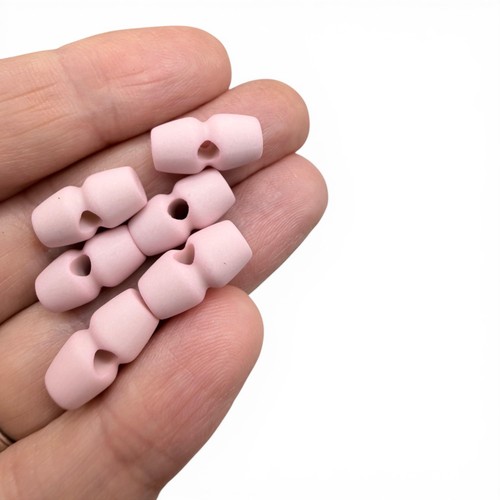 Pink plastic toggle - plastic, buttons