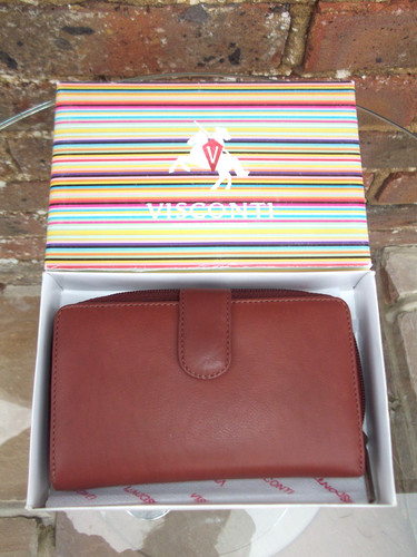 Visconti tan brown leather tri