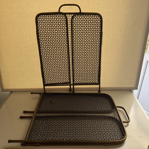 Pair antique brass mesh - pair,