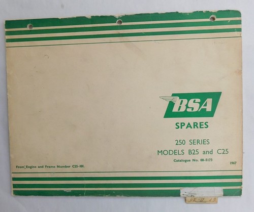Vintage bsa motorcycle manual - vintage,
