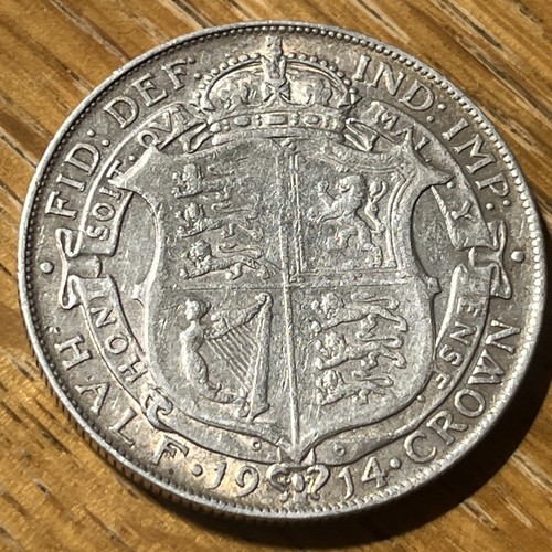 1914 king george half - 1914, crown