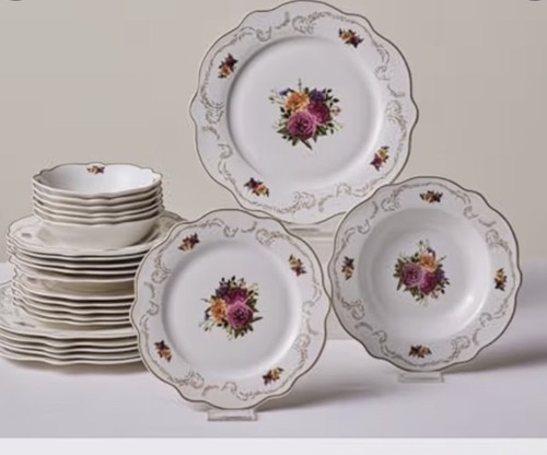 24pc vintage bone china - bone,