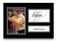 Bobby George Signed A4 Photo