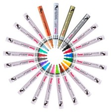 Pentel Permanent Paint Marker Pen Bullet Tip Medium 4.5mm MMP10 ​Various Colours
