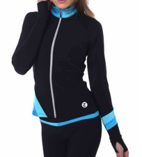 Thuono Rainbow III Kids 6-7 Ice Skating Jacket,  Black/Turquoise