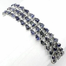 Silver Bracelet Iolite Genuine