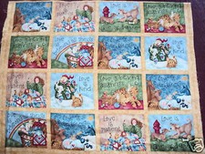Love is Cotton Quilting Panel Fabric 32 Small Panels