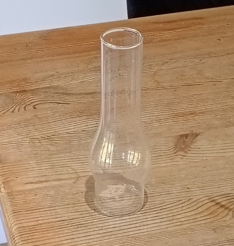 Glass chimney for oil - , lamp