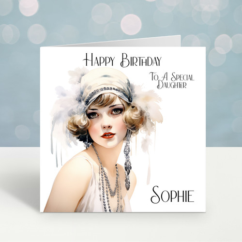 Personalised birthday card art - card,