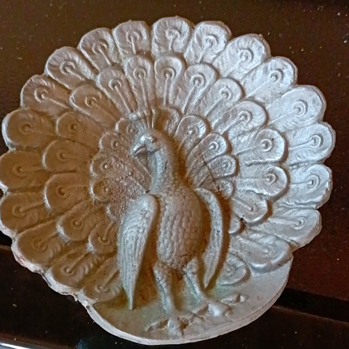 Clear glass peacock - clear,