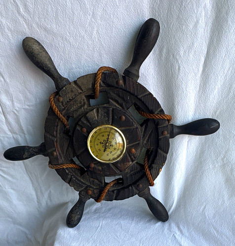Nautical ship wheel style wall - nautical,