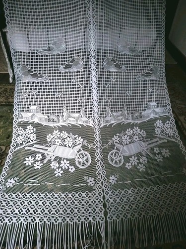 Vintage french lace - lace, curtains