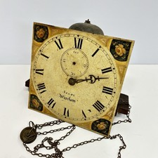 SELBY WAREHAM Long Clock 11" Front Plate Bell & Workings - Parts Repair or Prop