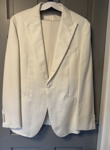 Hugo boss white tuxedo jacket - white,