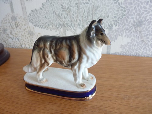 Vintage ceramic rough collie - vintage,